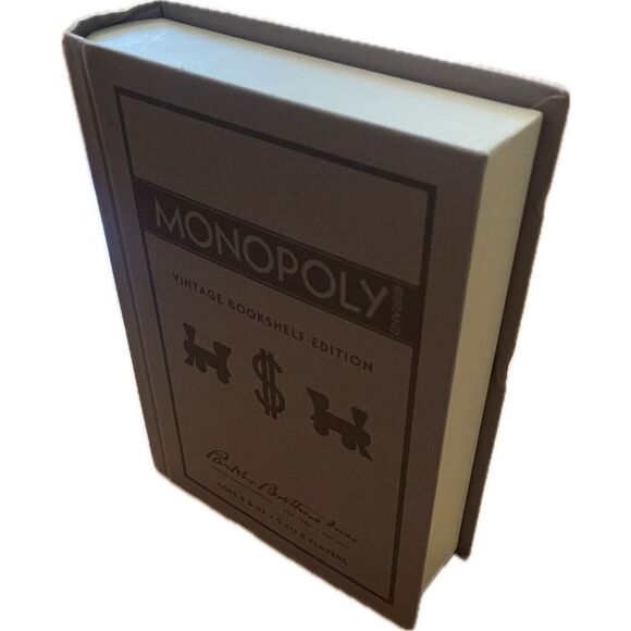 Monopoly Vintage Bookshelf Edition Book Box Grey - Picture 4 of 9